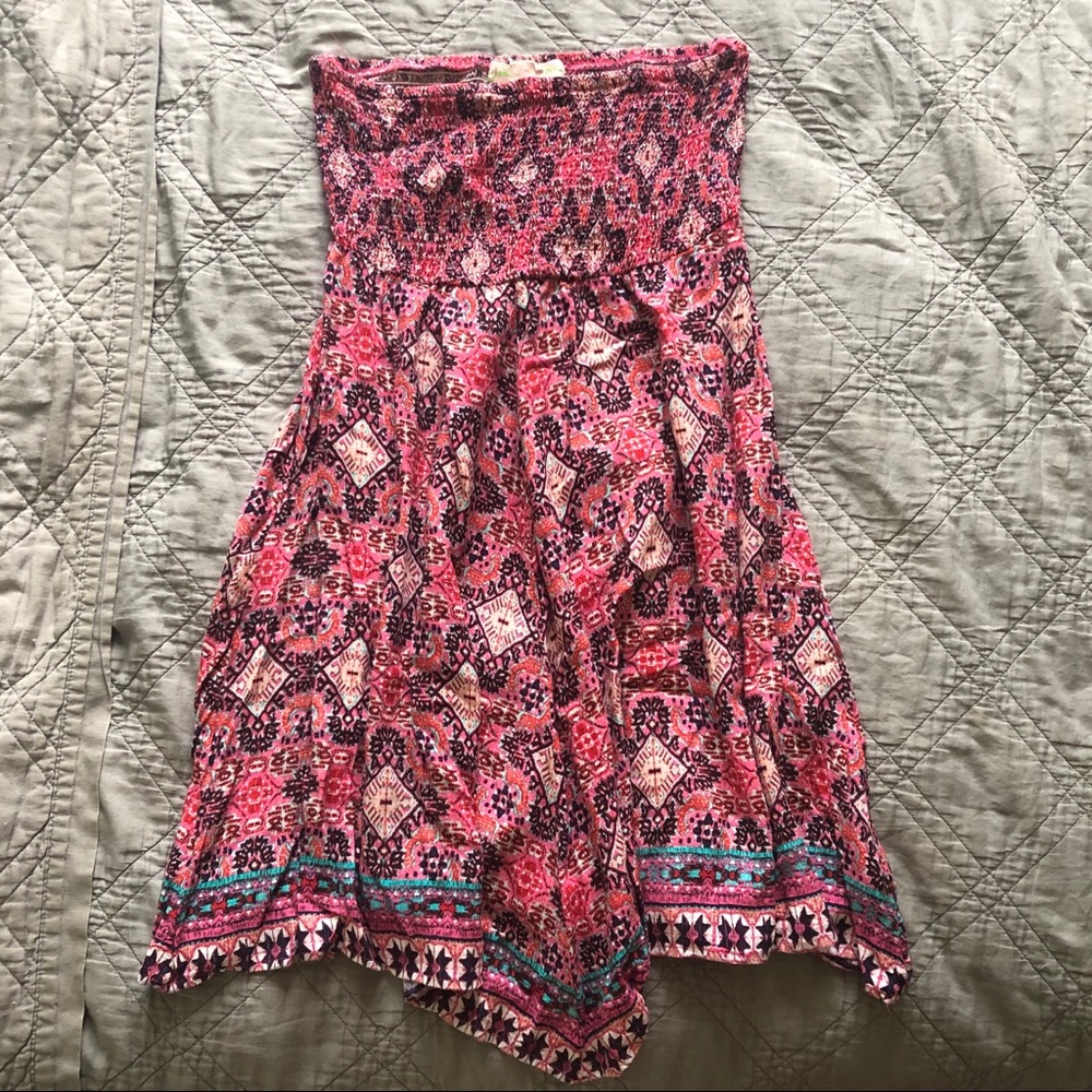 UO Strapless Handkerchief Hem Dress- women’s Med